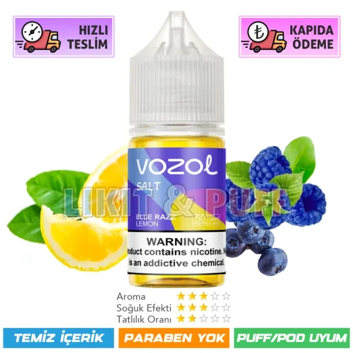 Vozol Likit Blue Razz Lemon