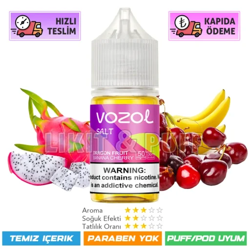 Vozol Likit Dragon Fruit Banana Cherry