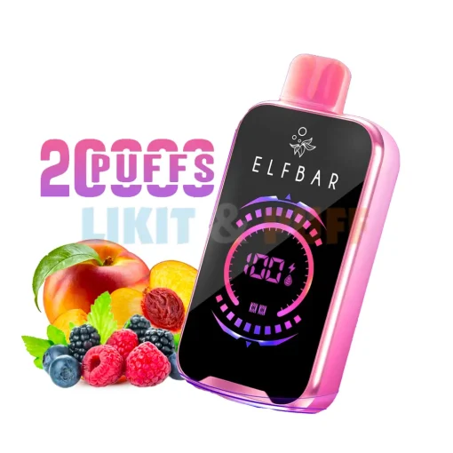 Elf Bar 20000 Puff Raya D2 Peach Berry